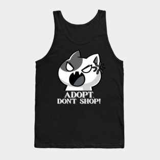 Adopt, Don't Shop. Funny and Sarcastic Saying Phrase, Humor Tank Top